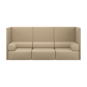 Three-seater sofa with high backrest and beige armrests Palo - Hem