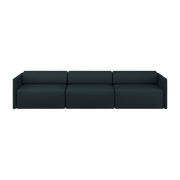 Three-seater sofa with dark green low back Palo - Hem