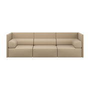 Three-seater sofa with medium backrest and beige armrests Palo - Hem