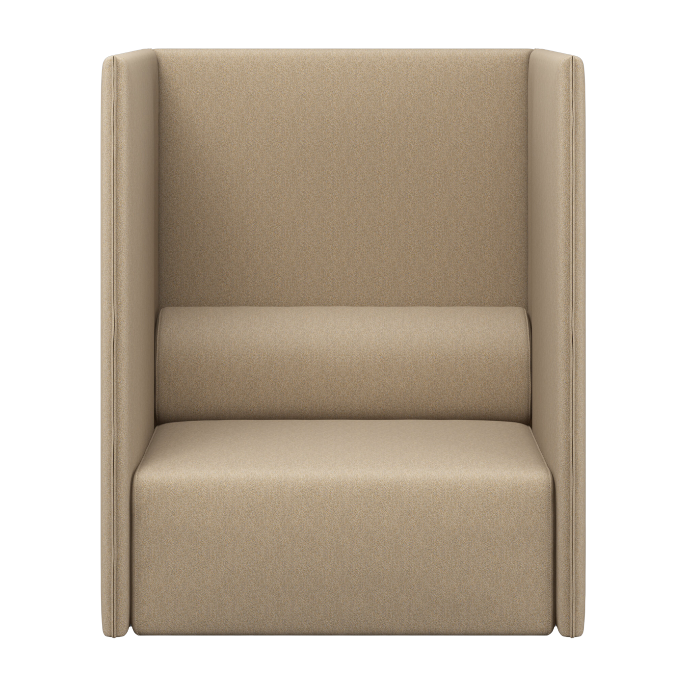 Sessel mit hoher Rückenlehne beige 105x132cm Palo - -. Hem