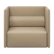 Beige medium-back armchair 105x92cm Palo - Hem
