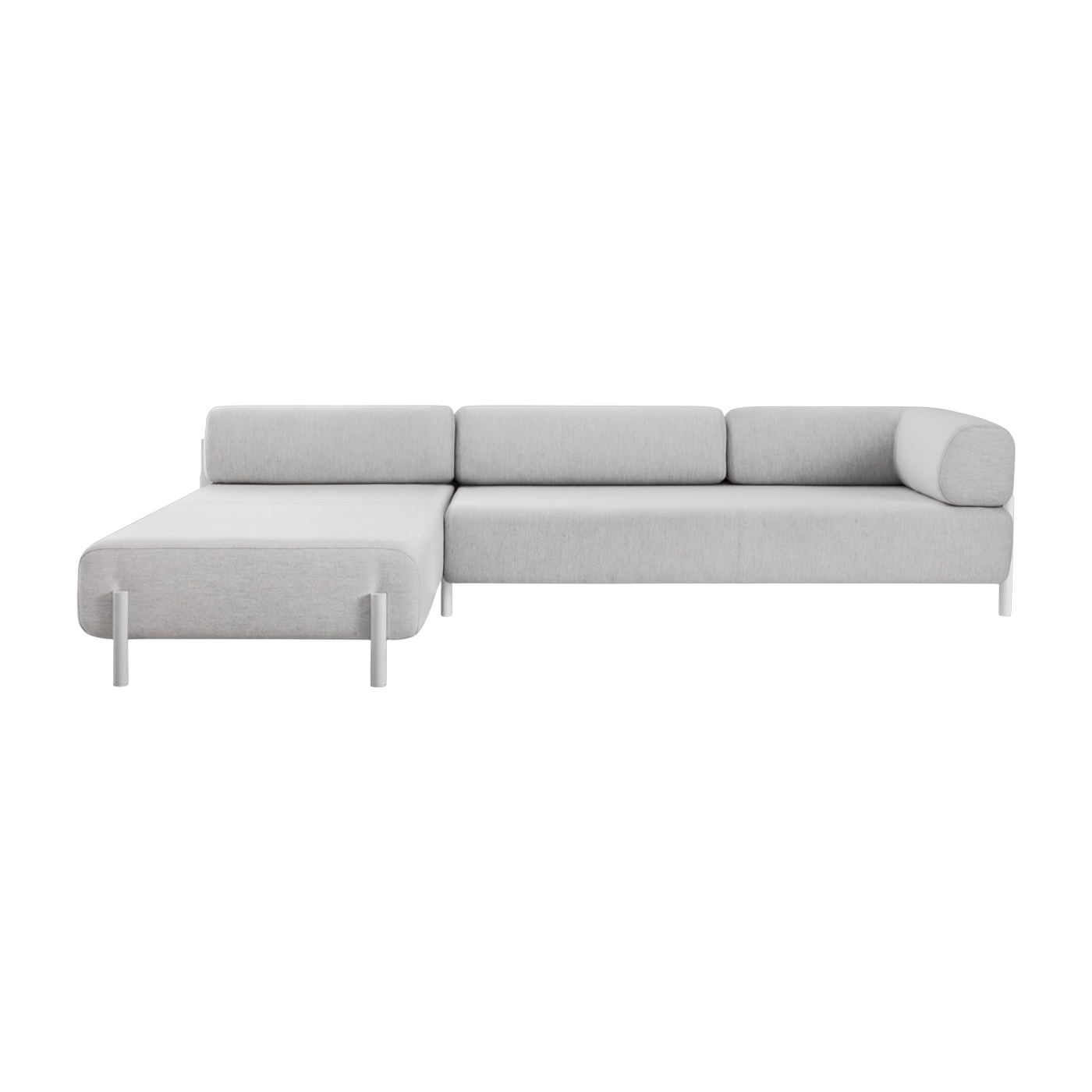 Canapé d'angle gauche modulable gris clair Palo - Hem
