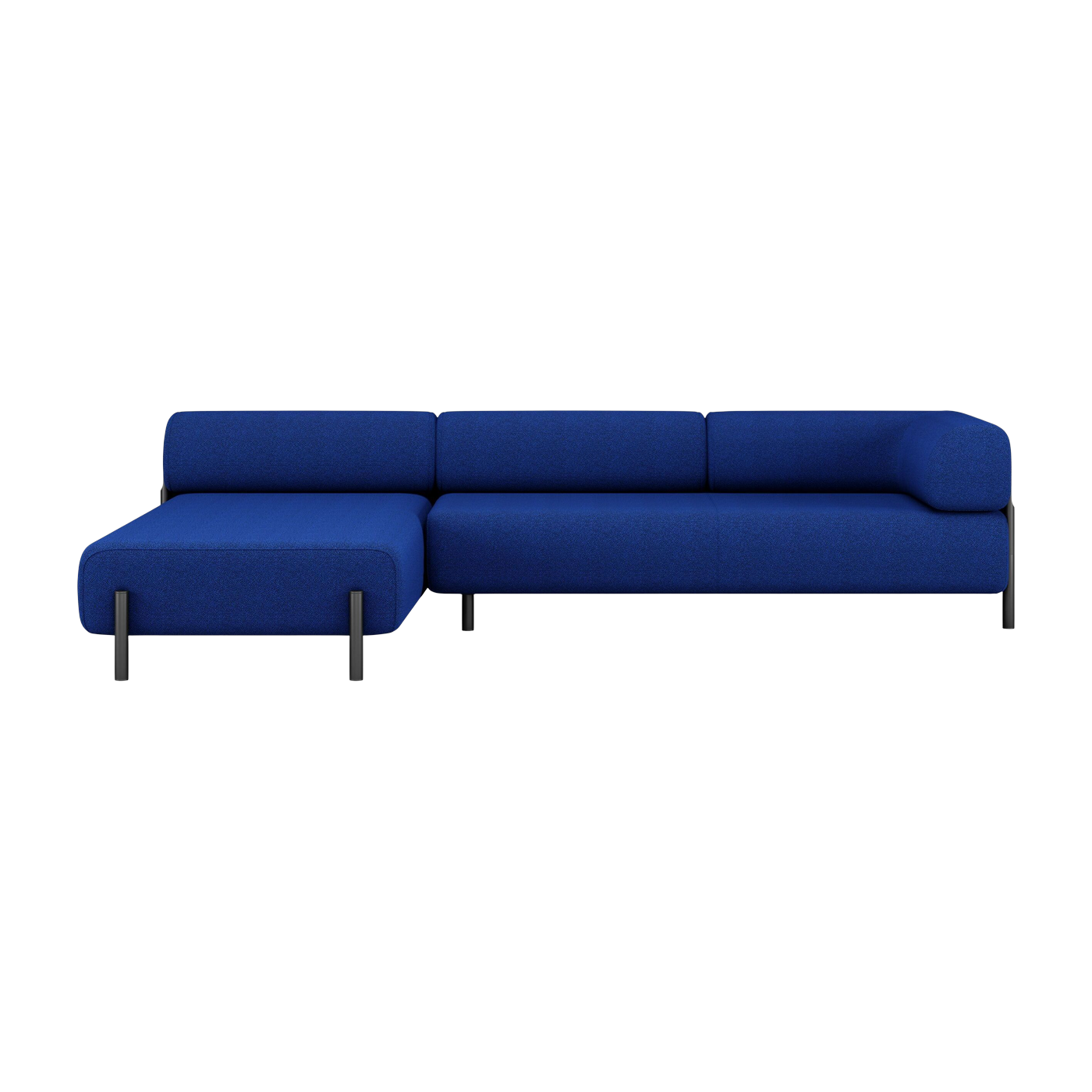 Canapé d'angle gauche modulable bleu cobalt Palo - Hem
