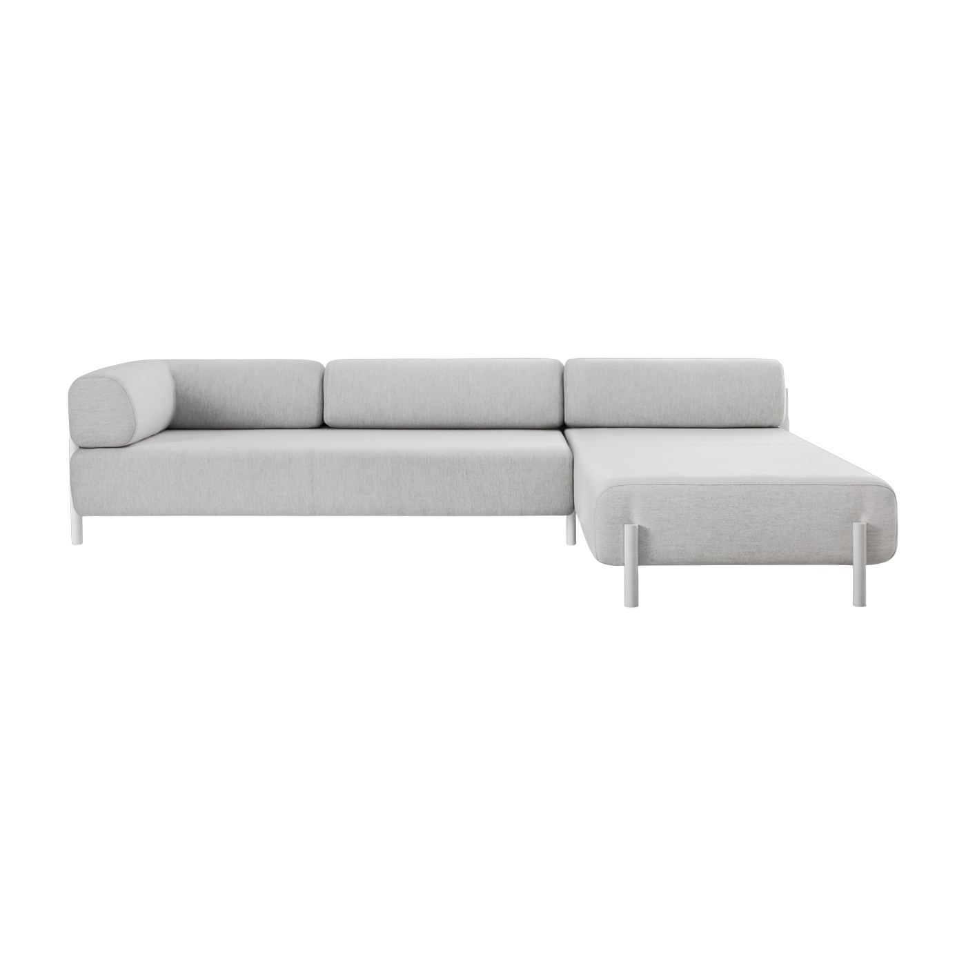 Canapé d'angle droit modulable gris clair Palo - Hem