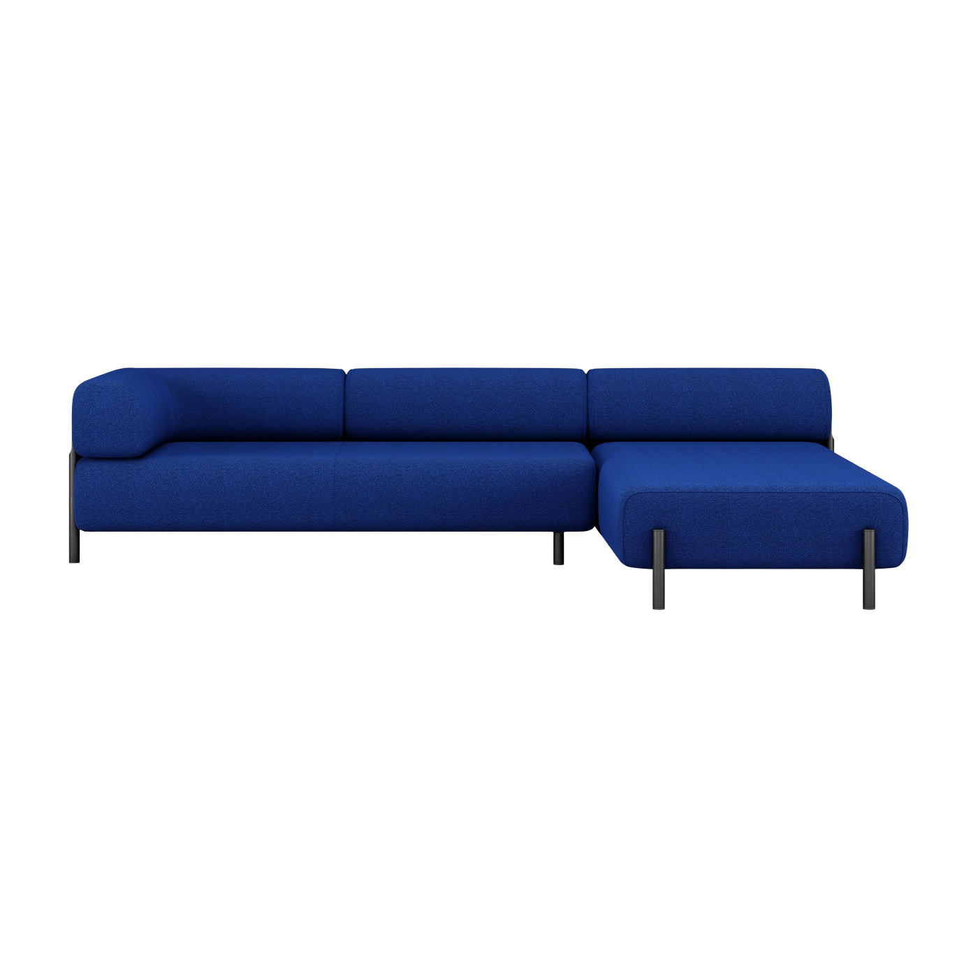 Canapé d'angle droit modulable bleu cobalt Palo - Hem