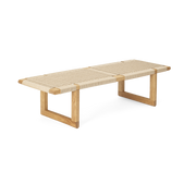 Bench in oiled oak and natural paper cord 138x46cm BM0489 - Carl Hansen & Søn