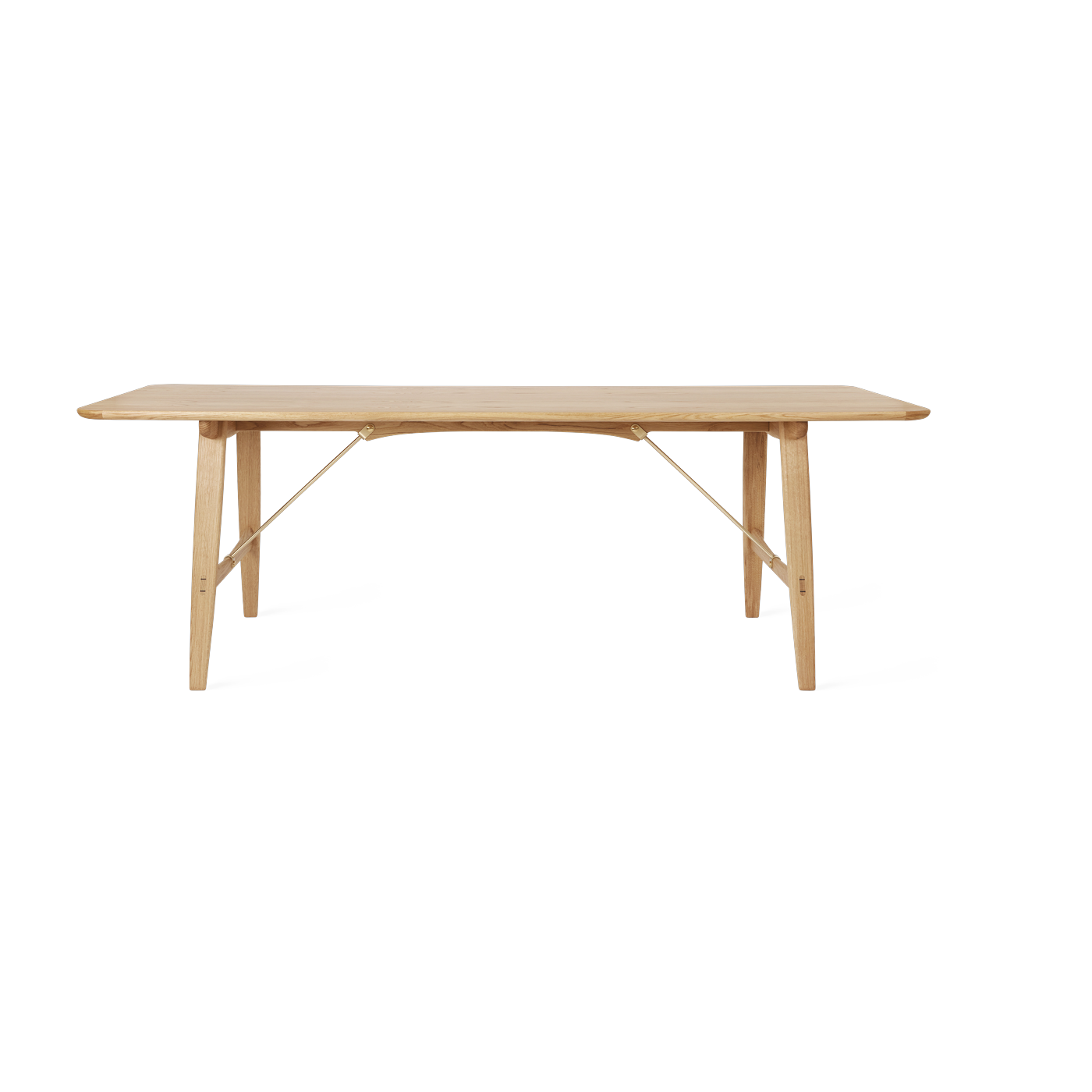 Mesa de comedor rectangular de roble aceitado y latón 210x82cm Mesa de caza - Carl Hansen & Søn