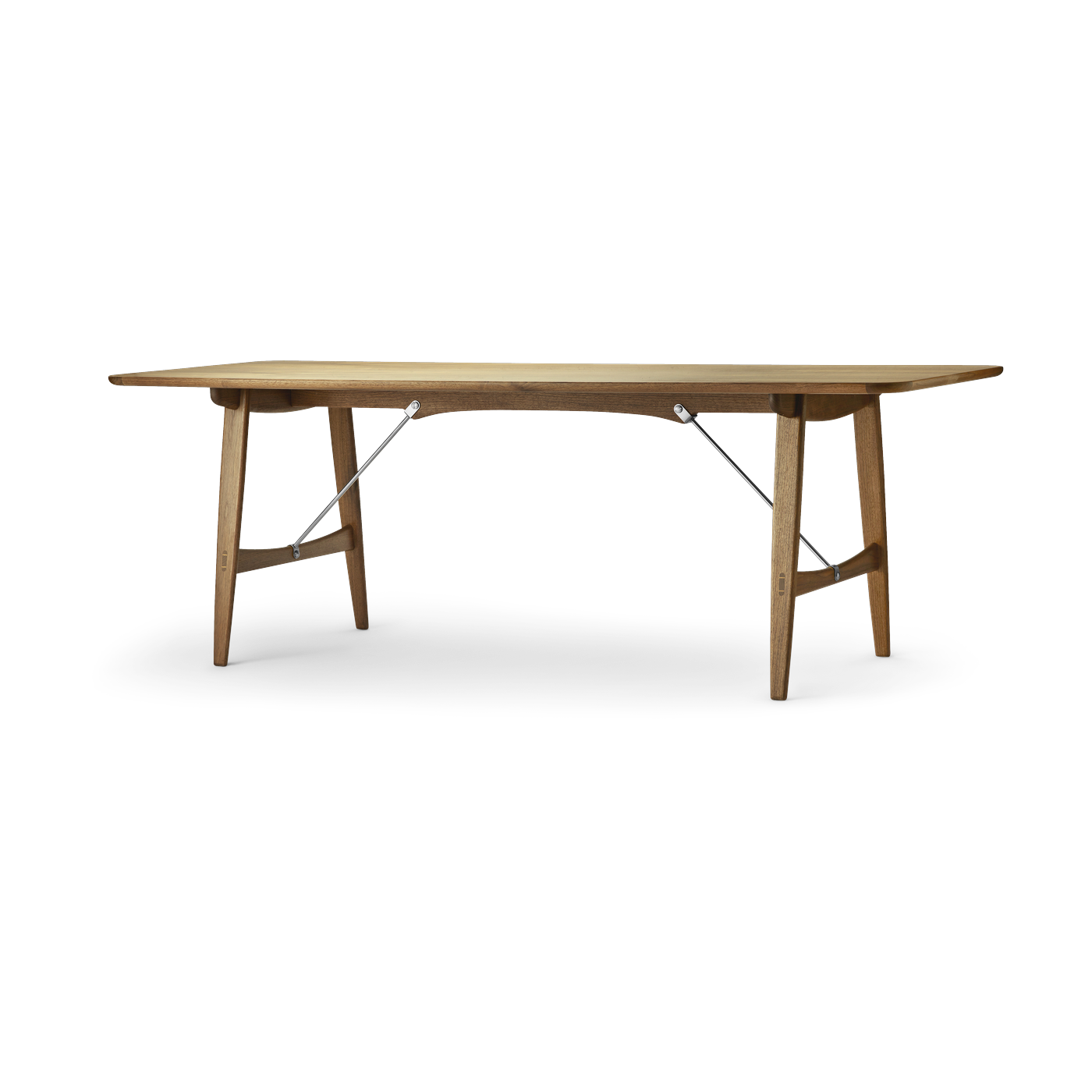 Mesa de comedor rectangular de roble aceitado y acero 210x82cm Mesa Hunting - Carl Hansen & Søn