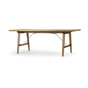Rectangular dining table in oiled oak and steel 210x82cm Hunting Table - Carl Hansen & Søn