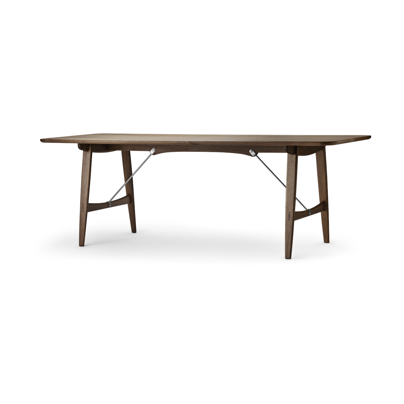 Mesa de comedor rectangular en nogal aceitado y acero 210x82cm Mesa Hunting - Carl Hansen & Søn
