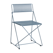 Chaise en acier avec revêtement en poudre bleu 50x45x77cm X-line - Hay