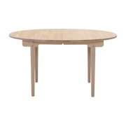 Oval extendable dining table in oiled white oak 115x140cm CH337 - Carl Hansen & Søn