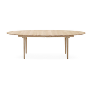 Oval extendable dining table in soaped oak 115x240cm CH339 - Carl Hansen & Søn