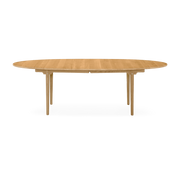 Oval extendable dining table in oiled oak 115x240cm CH339 - Carl Hansen & Søn
