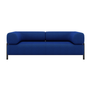 Two seater sofa with armrests blue 195cm Palo - Hem
