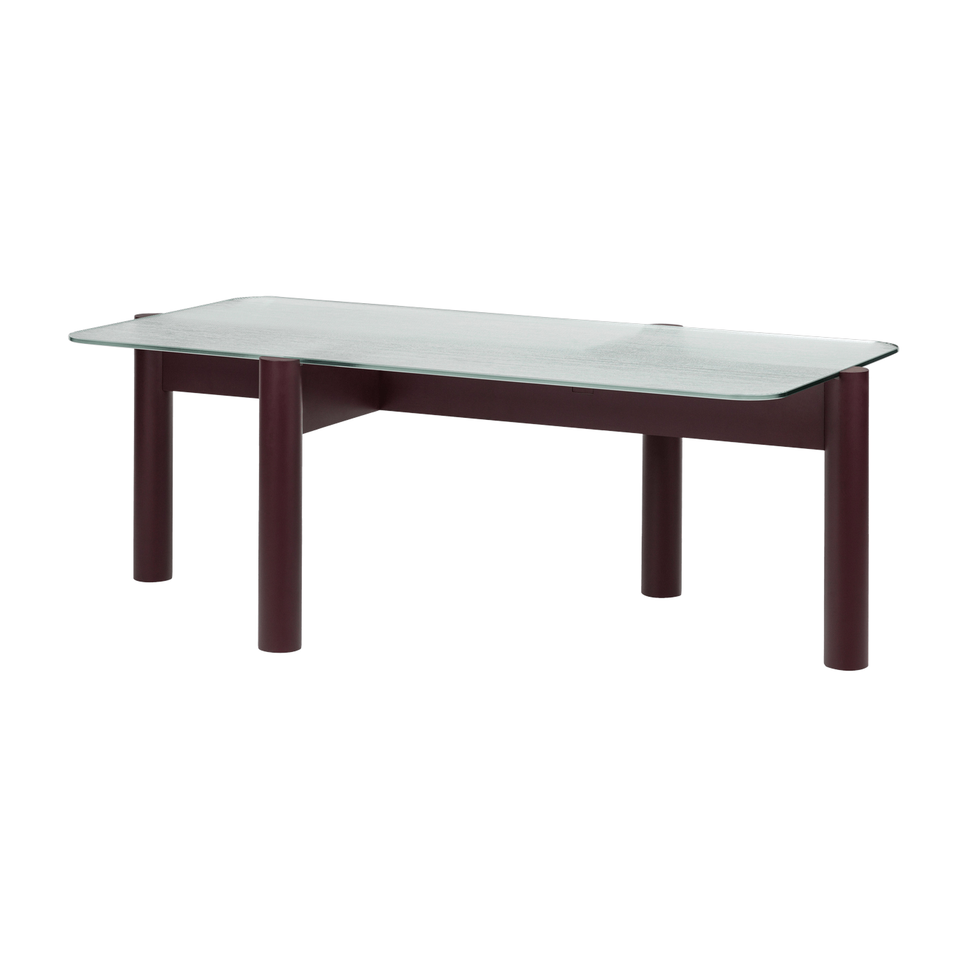 طاولة قهوة من الزجاج المقسّى مع هيكل من خشب الزان التوت 105x40.5 سم Kob - noo.ma