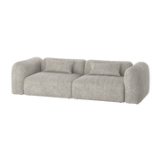Canapé 3 places en polyester clay grey mélange Yaro - noo.ma