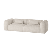 Canapé 3 places en polyester desert beige bouclé Yaro - noo.ma