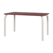 Rectangular table in auburn red ash and desert beige legs 140x80cm Meko - noo. ma