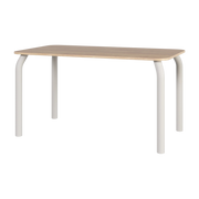 Rectangular oak table with desert beige legs 140x80cm Meko - noo. ma