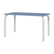 Rectangular table in frosted blue ash and desert beige legs 140x80cm Meko - noo. ma