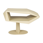 Beige resin and iron side table 60x40x40cm North - Zuiver