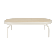 Tavolino da giardino in alluminio e legno beige 110x62, 5x32cm Vista - Zuiver