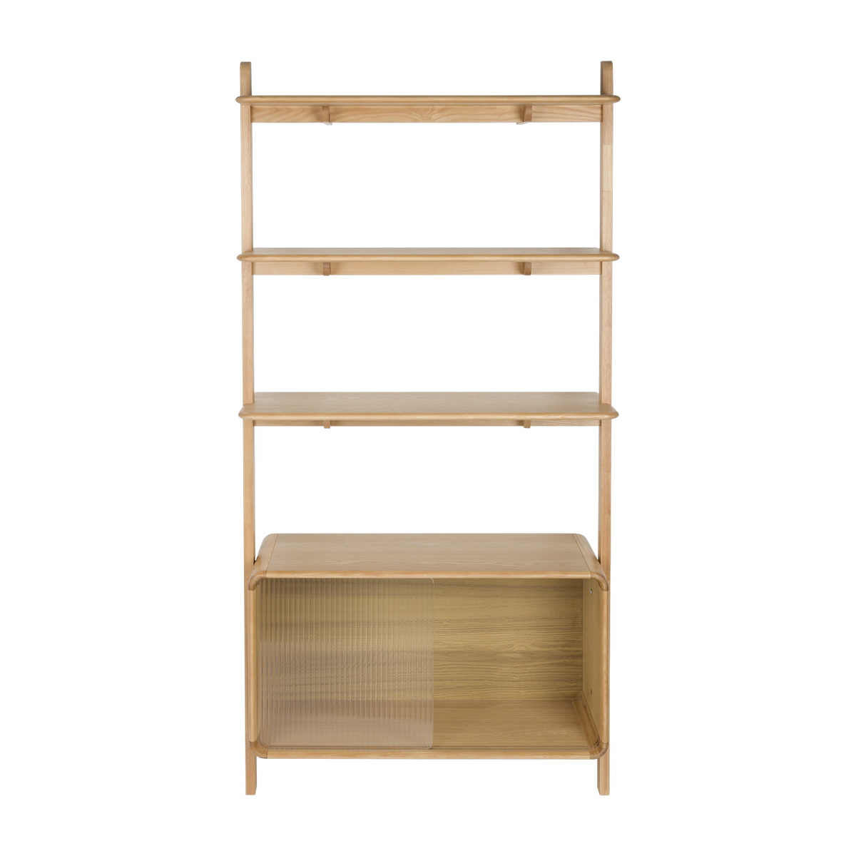 Estantería de pared de madera natural 35x90x180cm Rise - Zuiver