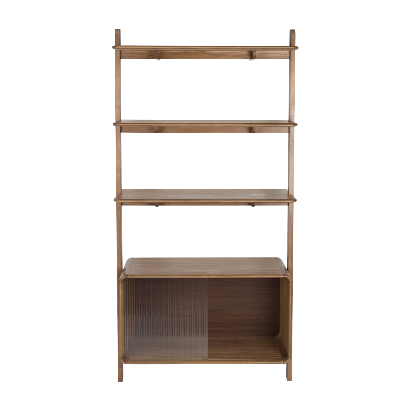 Estantería de pared de madera oscura 35x90x180cm Rise - Zuiver