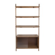 Dark wood wall shelf 35x90x180cm Rise - Zuiver