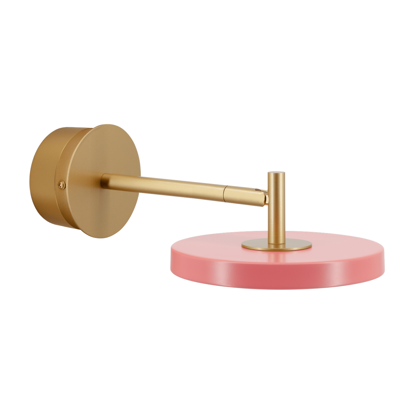 Applique a led in ottone e acciaio rosa da 25 cm Short Astéria - Umage