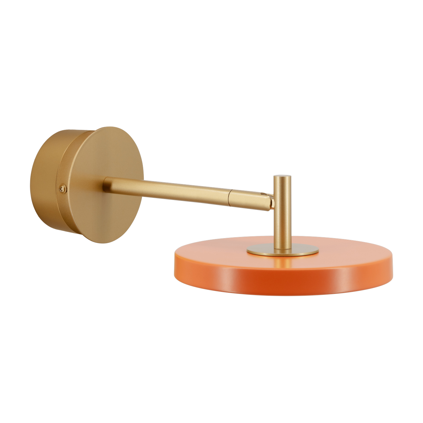 Applique a led in ottone e acciaio arancione 25cm Short Astéria - Umage