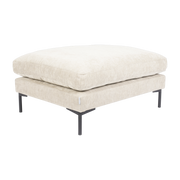 Fußstütze aus beigem Stoff 80x102x53cm Summer Hocker -. Zuiver