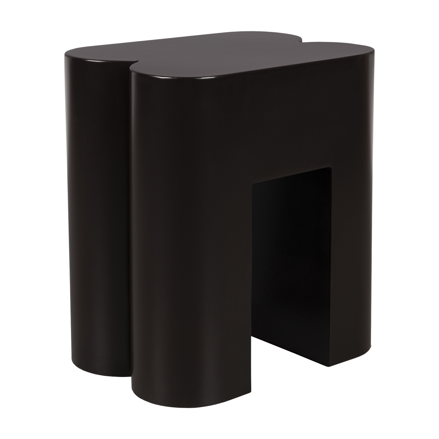 Dunkelbrauner Eisenhocker 40x40x45cm Shape -. Zuiver