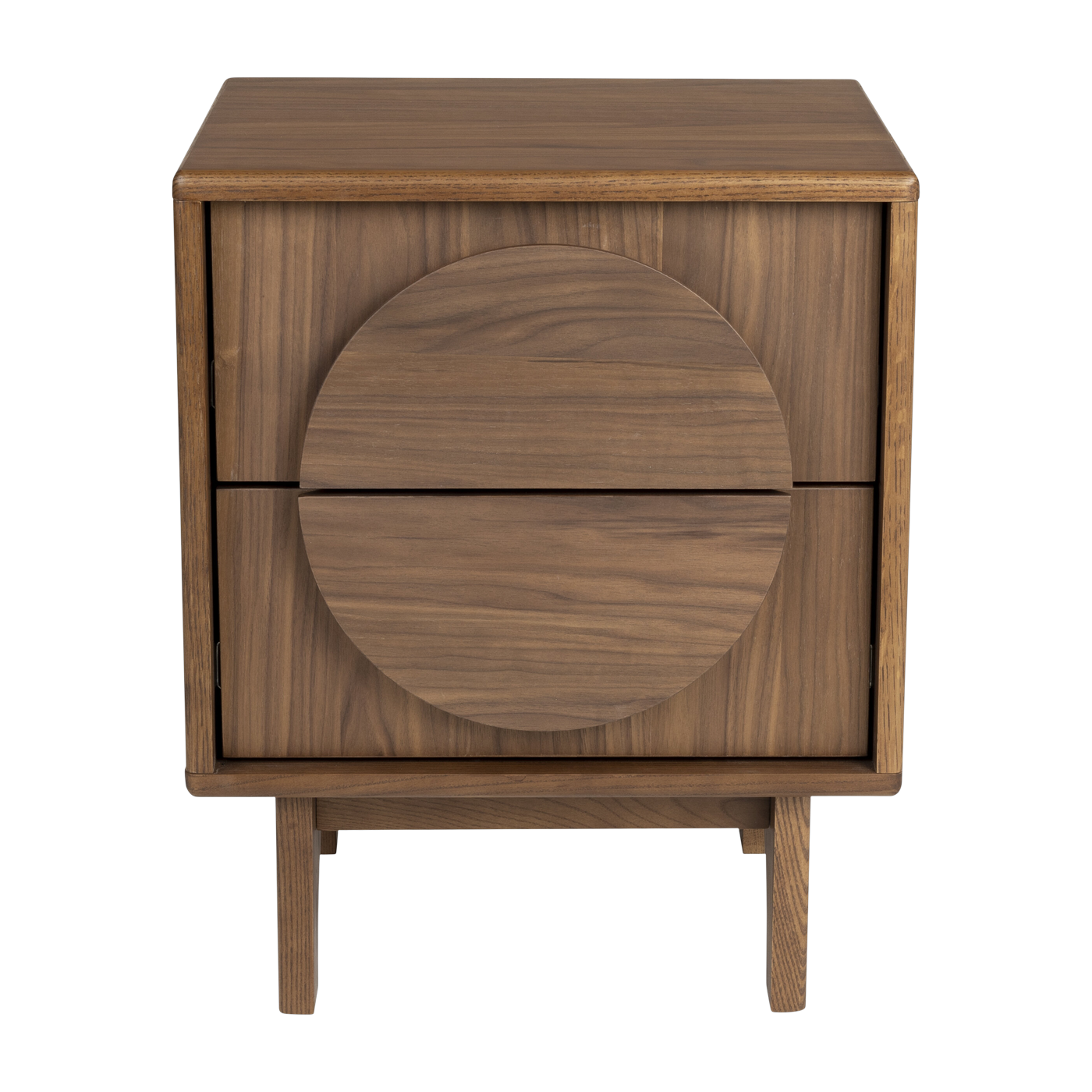 Walnut bedside table Groove - Zuiver
