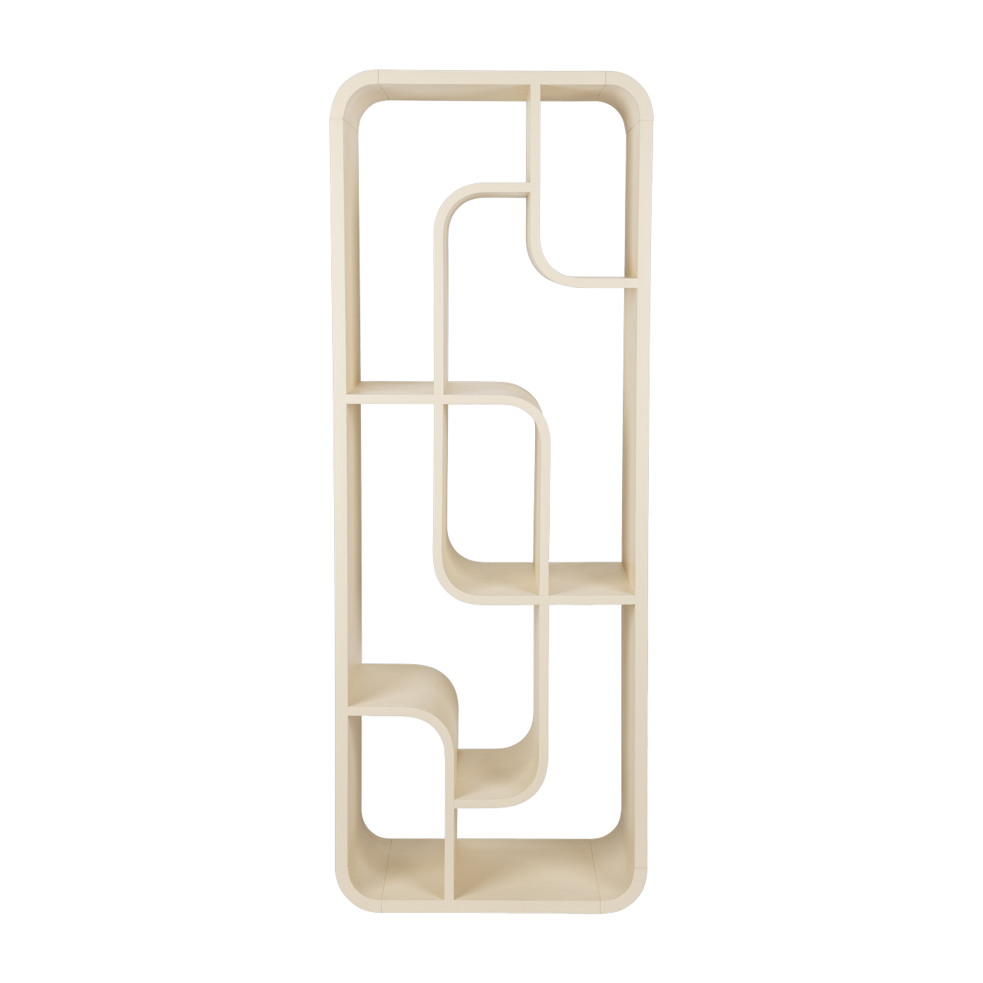 Estantería de madera de roble beige 35x60x160cm Siete - Zuiver