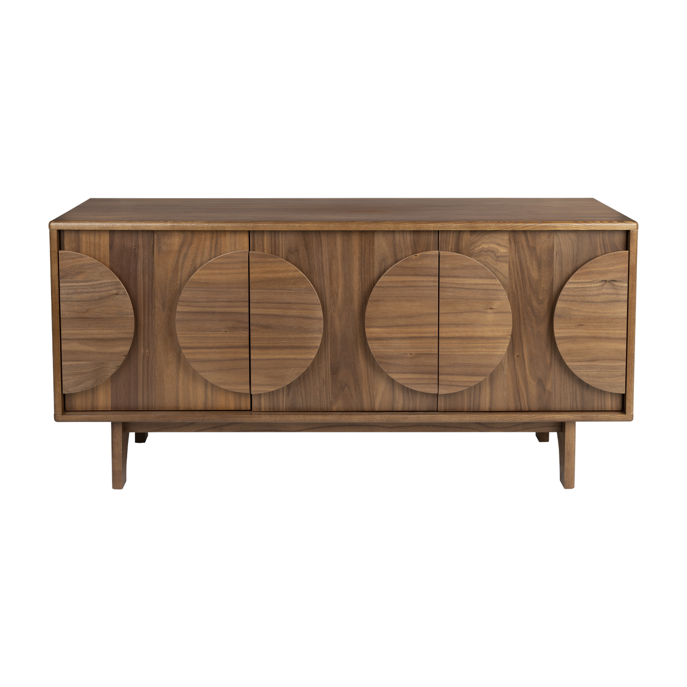 Buffet 3 portes en bois de noyer 40x120x58cm Groove - Zuiver