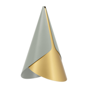 Abat-jour en aluminium doré et olive Cornet - Umage