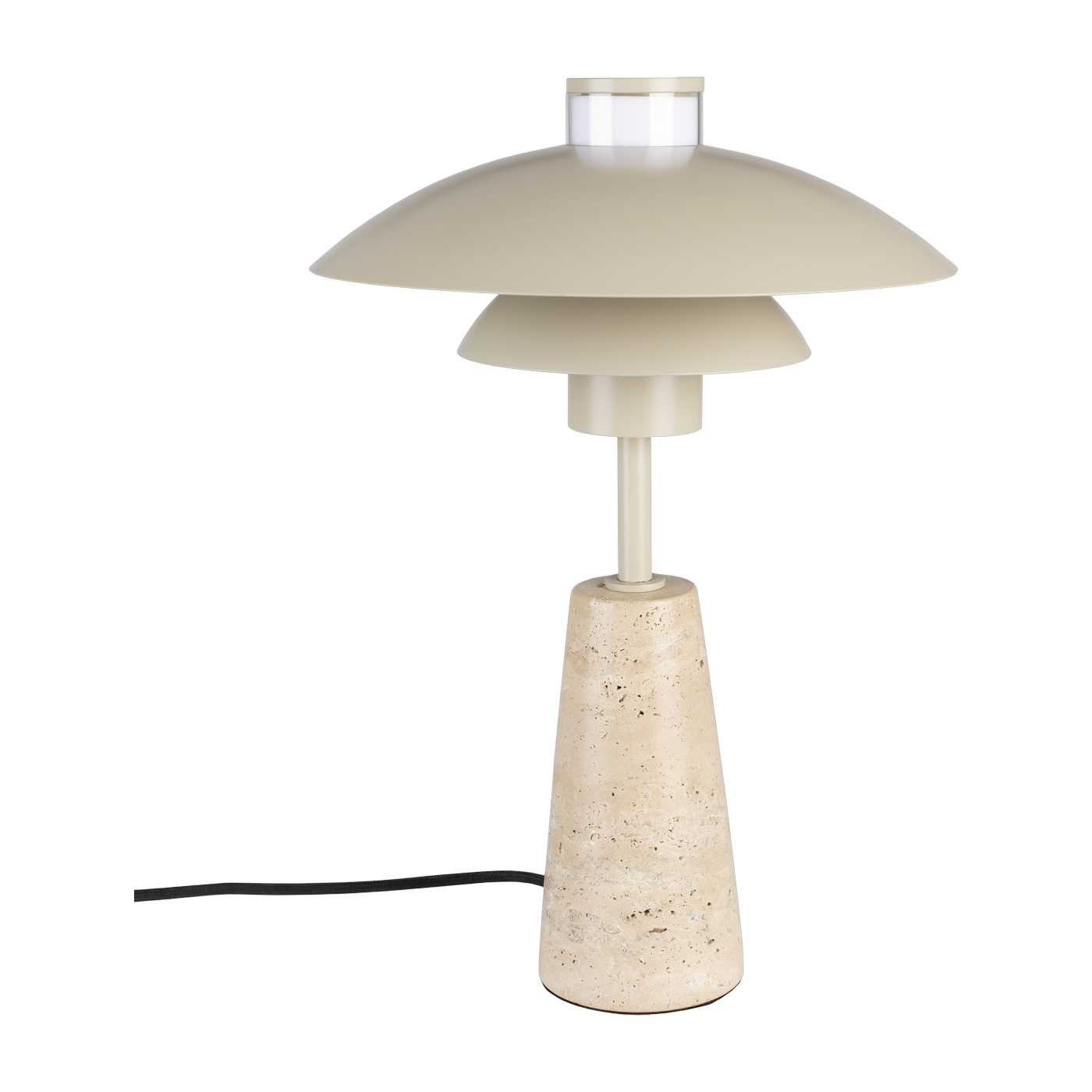 Tischlampe aus beigem Metall und Travertin Cole -. Zuiver