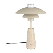 Tischlampe aus beigem Metall und Travertin Cole -. Zuiver