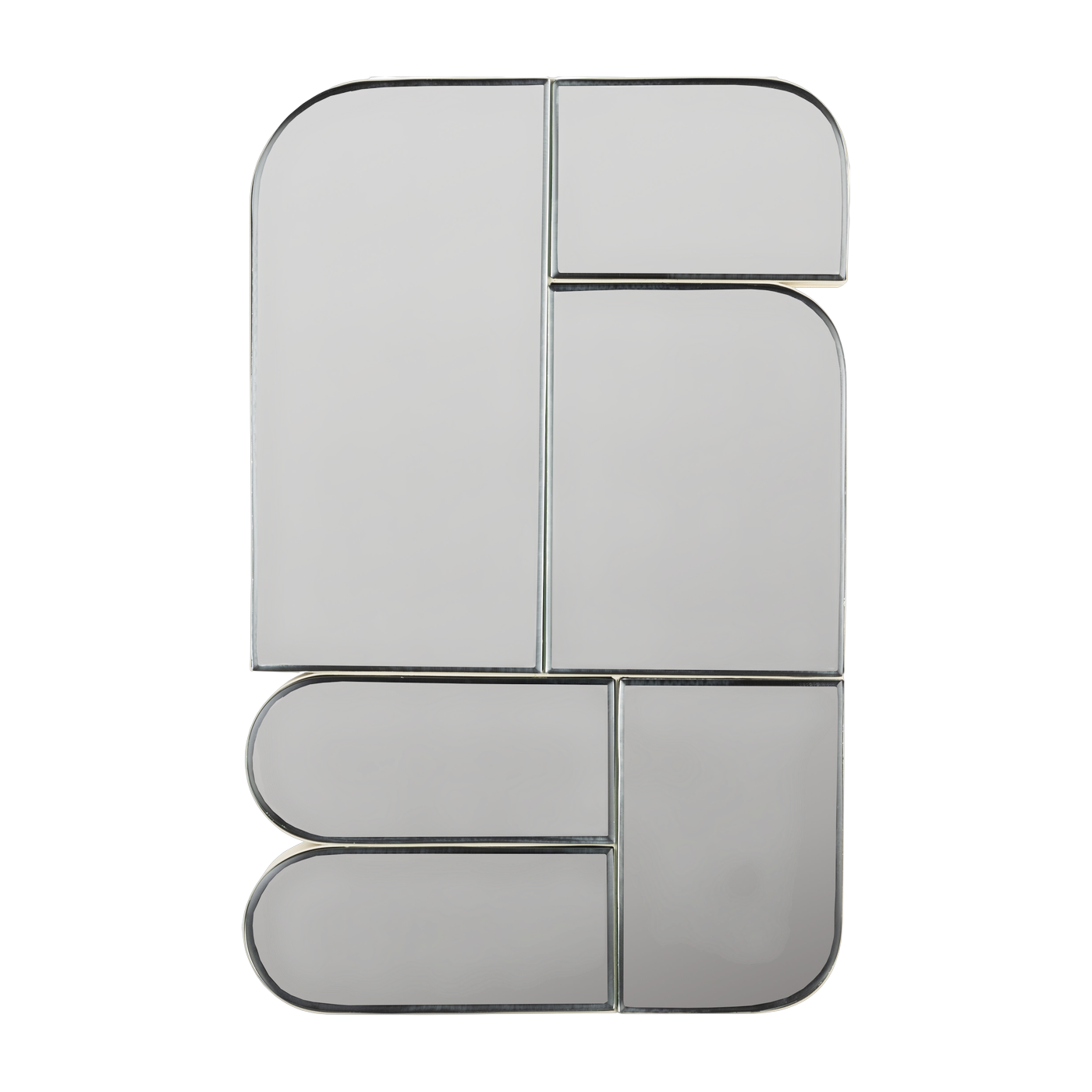 Espejo de pared Glamour con marco de metal beige - Glamour Zuiver