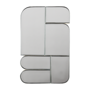 Glamour beige metal frame wall mirror - Zuiver