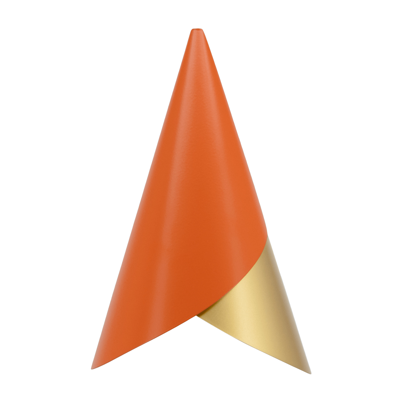 Cornet - Lampenschirm aus Aluminium in Gold und Orange. Umage