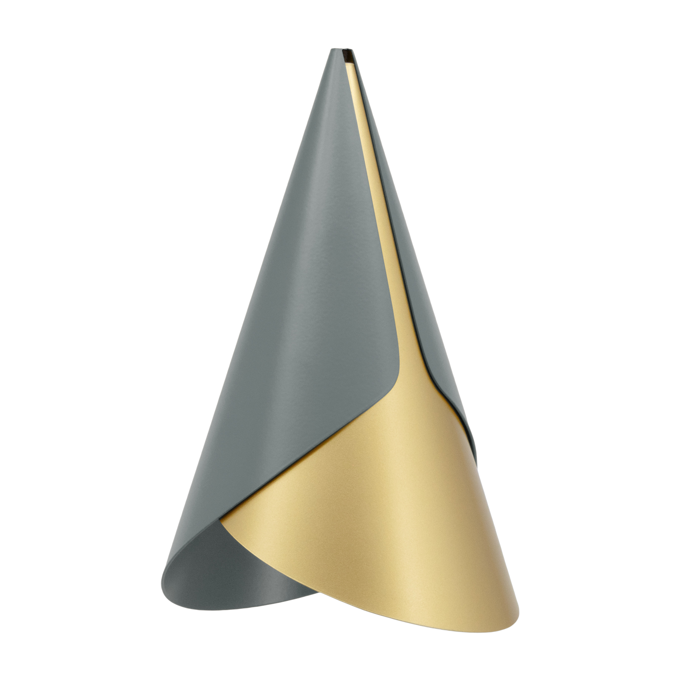 Cornet - Lampenschirm aus goldfarbenem Aluminium und Schiefer. Umage