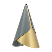Cornet - Lampenschirm aus goldfarbenem Aluminium und Schiefer. Umage