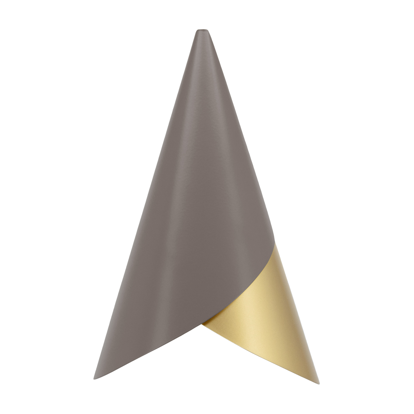 Lampenschirm aus goldfarbenem Aluminium und Bernstein Cornet -. Umage