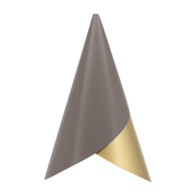 Lampenschirm aus goldfarbenem Aluminium und Bernstein Cornet -. Umage