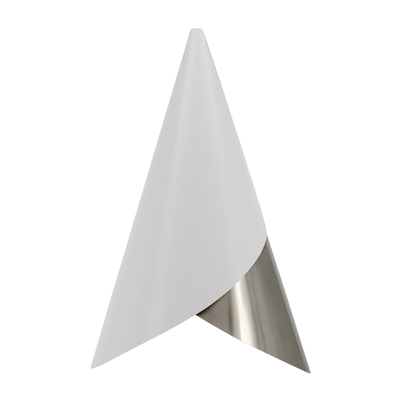 Silberner und weißer Aluminium-Lampenschirm Cornet -. Umage