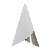 Pantalla Cornet de aluminio plateado y blanco - Umage