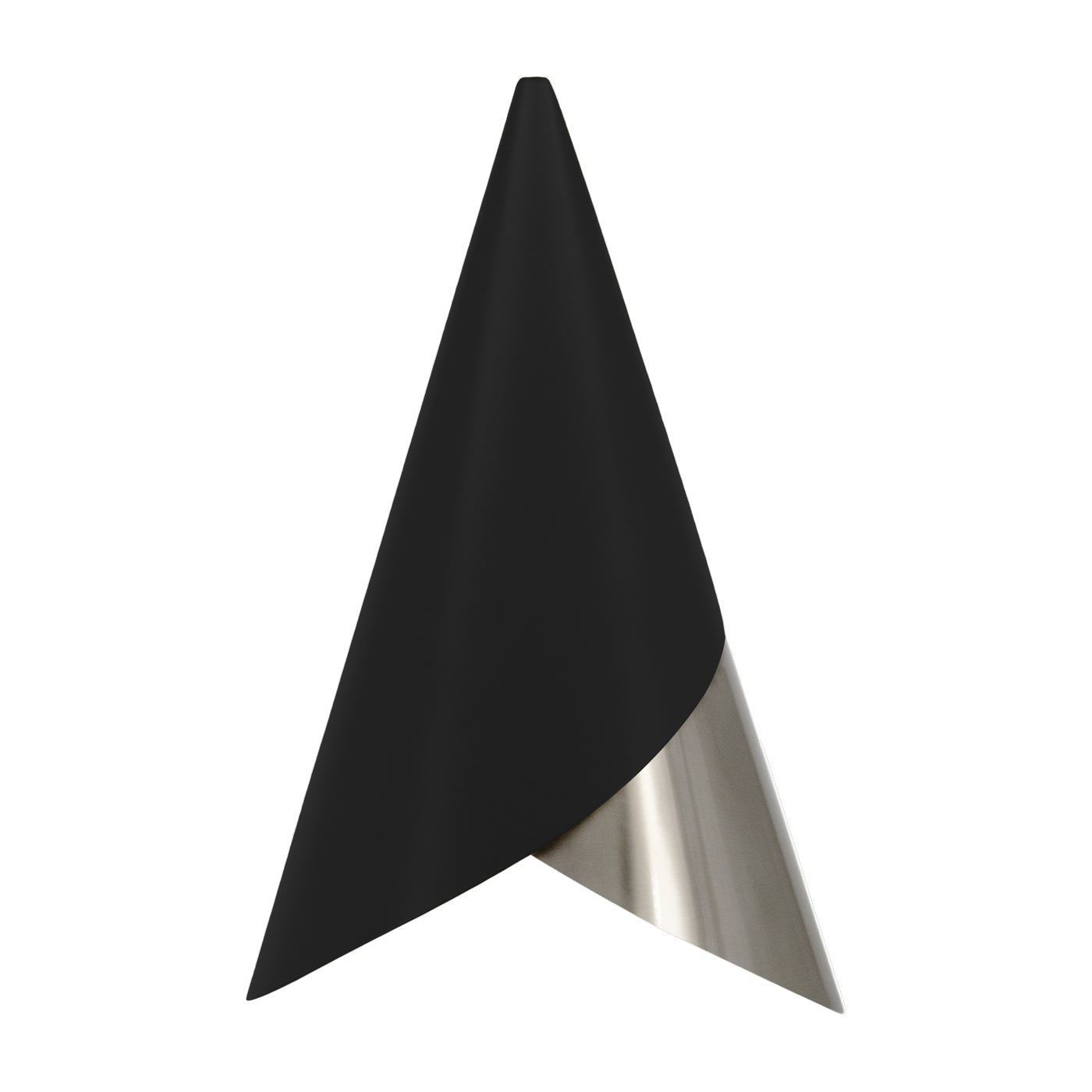 Lampenschirm aus silbernem und schwarzem Aluminium Cornet -. Umage